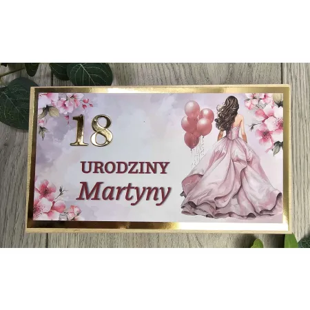 Prezent na 18 urodziny pudełko na pieniądze