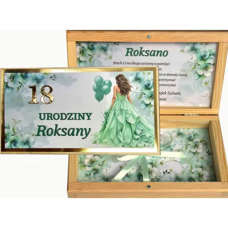 Prezent na 18 urodziny pudełko na pieniądze