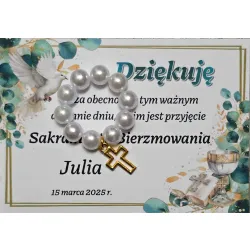 Podziękowania, upominki dla gości BIERZMOWANIE