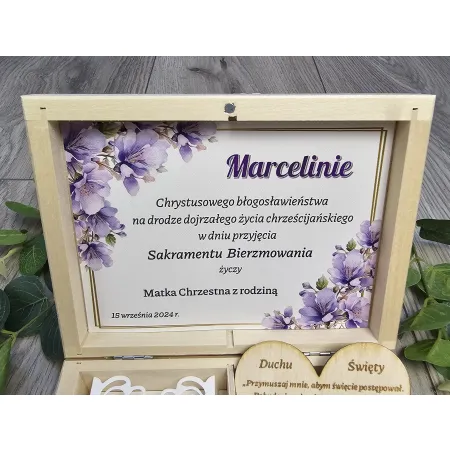 Pamiątka Bierzmowania pudełko bransoletka