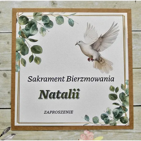 ZAPROSZENIE dla gości Sakrament Bierzmowania imię