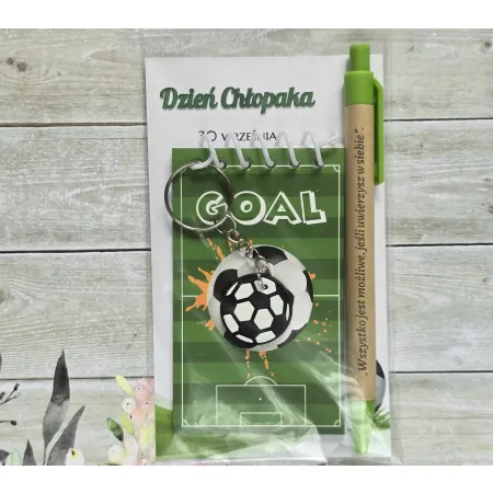 DZIEŃ CHŁOPAKA szkoła Brelok notes długopis piłka