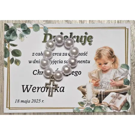 Podziękowania, upominki dla gości Chrzest