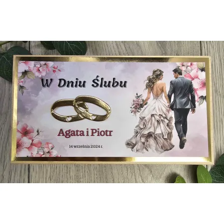 Pamiątka Ślubu pudełko na pieniądze