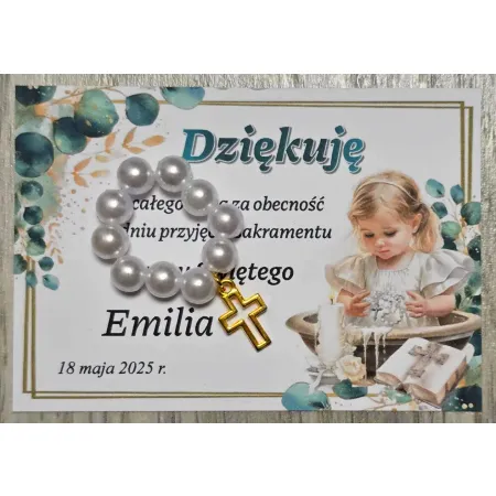 Podziękowania, upominki dla gości Chrzest