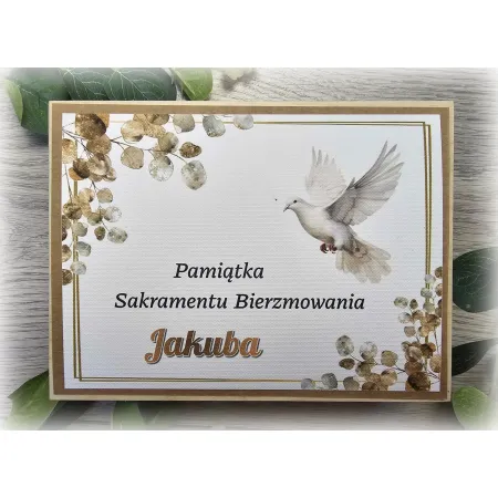 Pamiątka Bierzmowania pudełko bransoletka