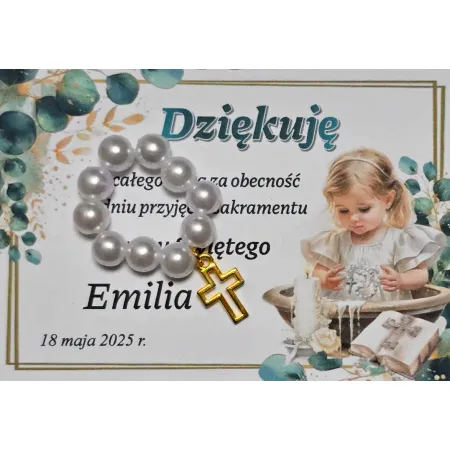 Podziękowania, upominki dla gości Chrzest