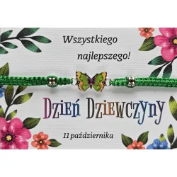 DZIEŃ DZIEWCZYNY szkoła Bransoletka motylek MIX kolorów