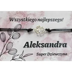 DZIEŃ DZIEWCZYNY szkoła Bransoletka koniczyna