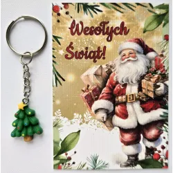MIKOŁAJ świąteczne breloczki ŚWIĘTA zapakowane