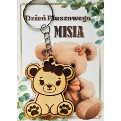 Dzień Pluszowego MISIA - brelok, miś dziewczynka, upominek