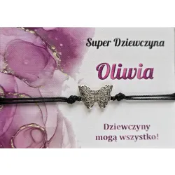 DZIEŃ DZIEWCZYNY szkoła Bransoletka MOTYL