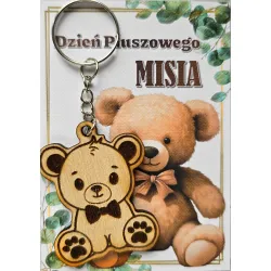 Dzień Pluszowego MISIA - brelok, miś chłopiec, upominek
