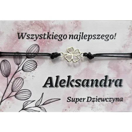 DZIEŃ DZIEWCZYNY szkoła Bransoletka koniczyna