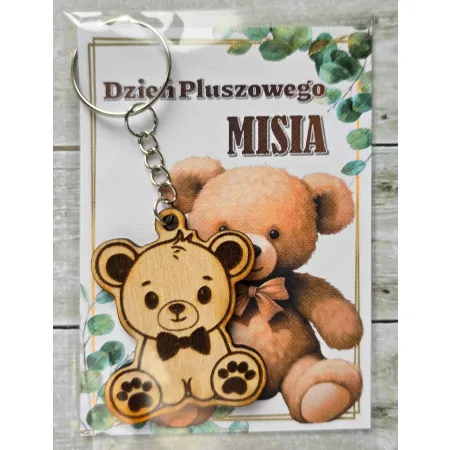 Dzień Pluszowego MISIA - brelok, miś chłopiec, upominek