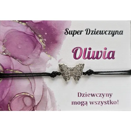 DZIEŃ DZIEWCZYNY szkoła Bransoletka MOTYL