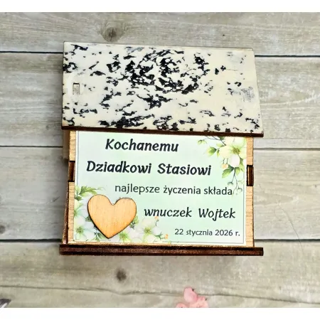 Prezent dla Babci lub Dziadka, domek, kolory