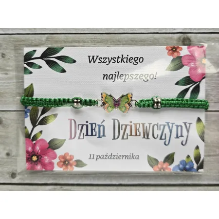 DZIEŃ DZIEWCZYNY szkoła Bransoletka motylek MIX kolorów