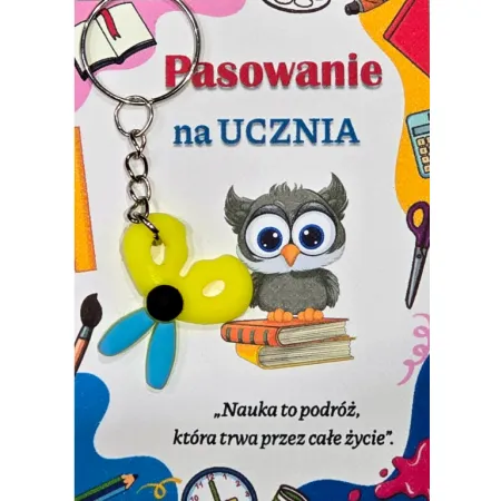 PASOWANIE NA UCZNIA szkoła Brelok MIX WZORÓW prezent ŚLUBOWANIE